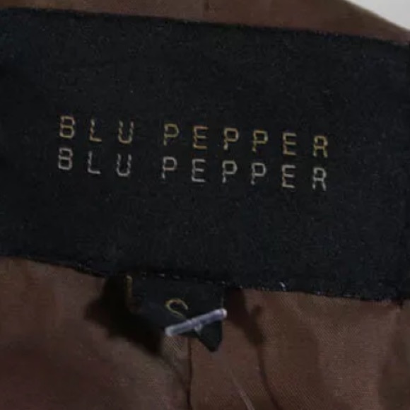 BLU PEPPER VEGAN LEATHER SM MOTO JACKET IN CARMEL - Picture 8 of 8